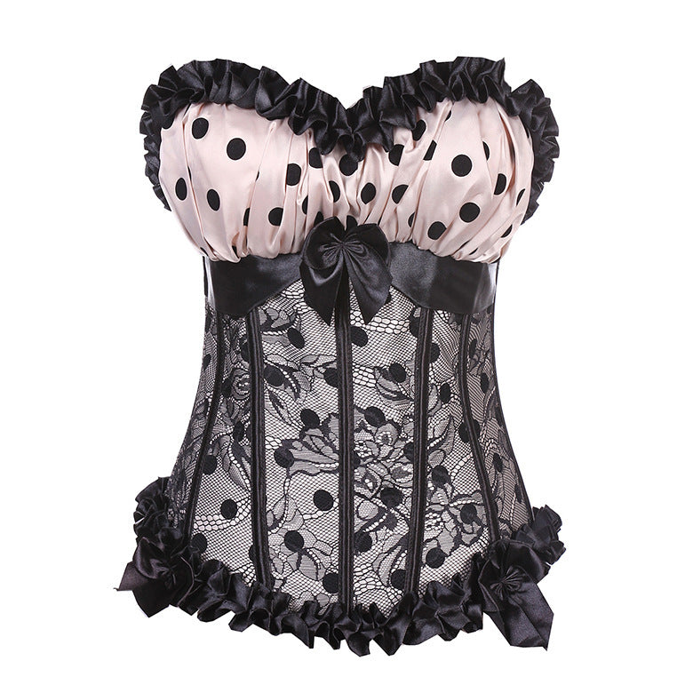 CURVE ESSENCE™Polka Dot Lace Waist Court Corset