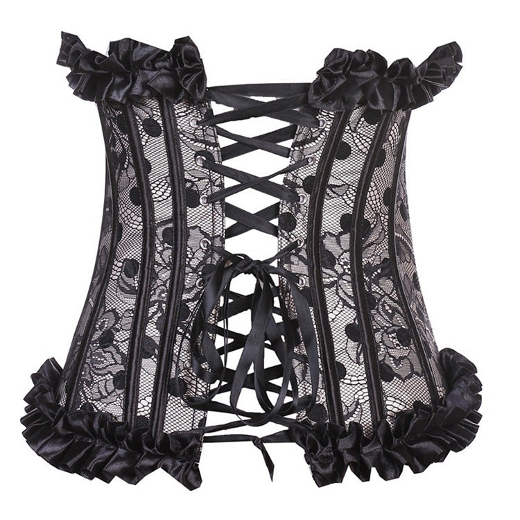 CURVE ESSENCE™Polka Dot Lace Waist Court Corset