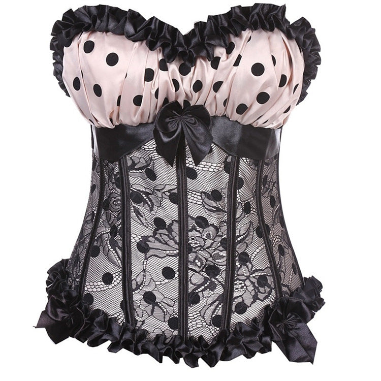 CURVE ESSENCE™Polka Dot Lace Waist Court Corset