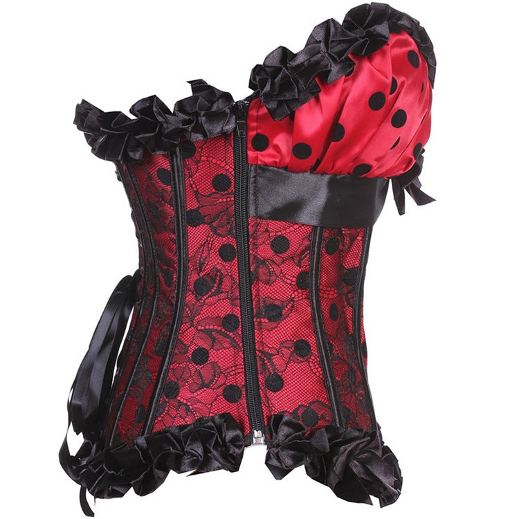 CURVE ESSENCE™Polka Dot Lace Waist Court Corset