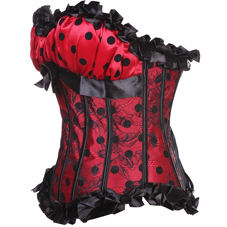 CURVE ESSENCE™Polka Dot Lace Waist Court Corset
