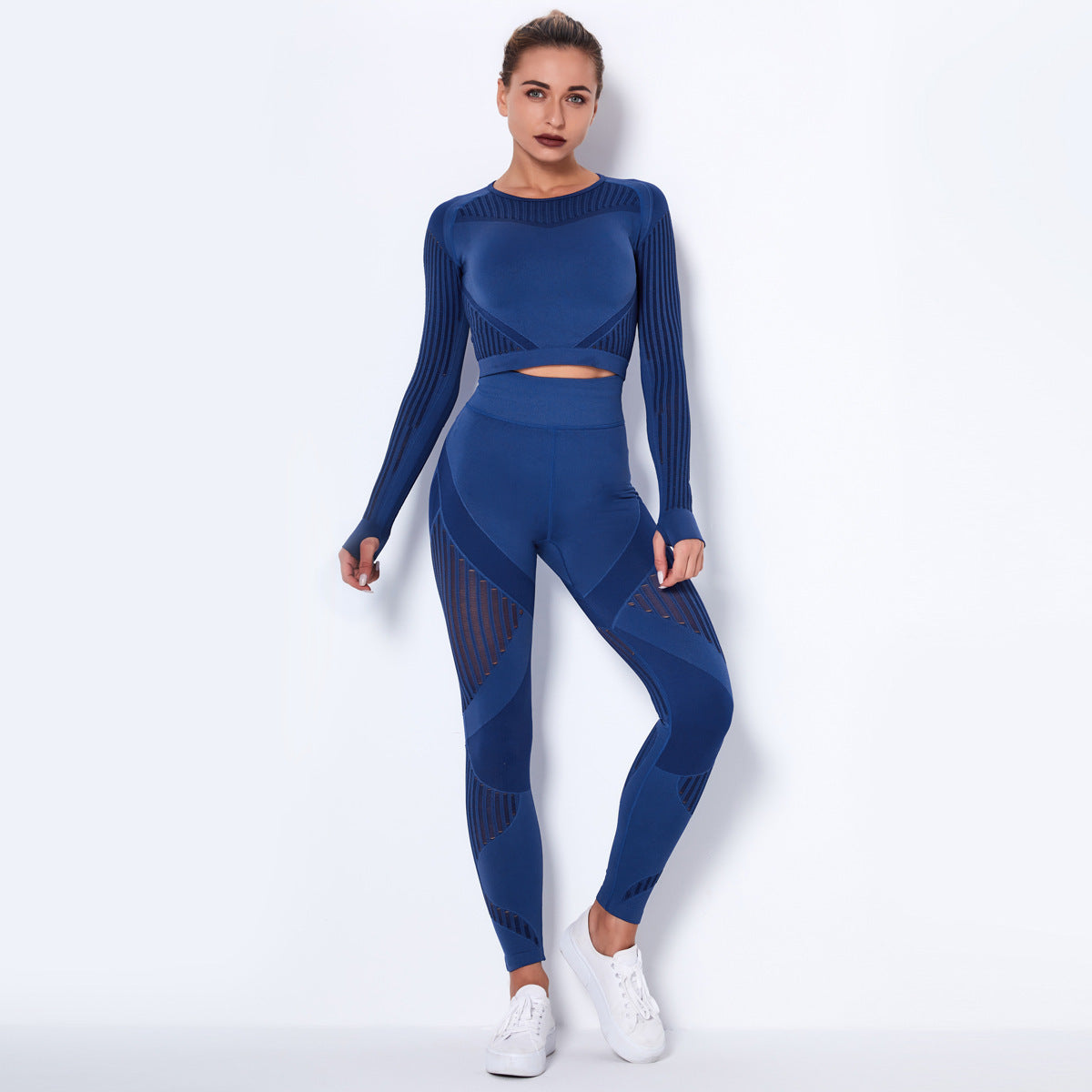 CURVE ESSENCE™Seamless Knitted Absorbent Yoga Long-Sleeved Suit Yoga Wearsuit