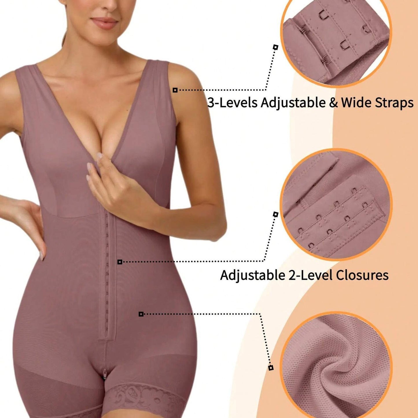 CURVE ESSENCE™Fajas Colombianas Women's Shapewear, Full Body Sculpting After Abdominal Control, Hip Lifter With Zipper Crotch