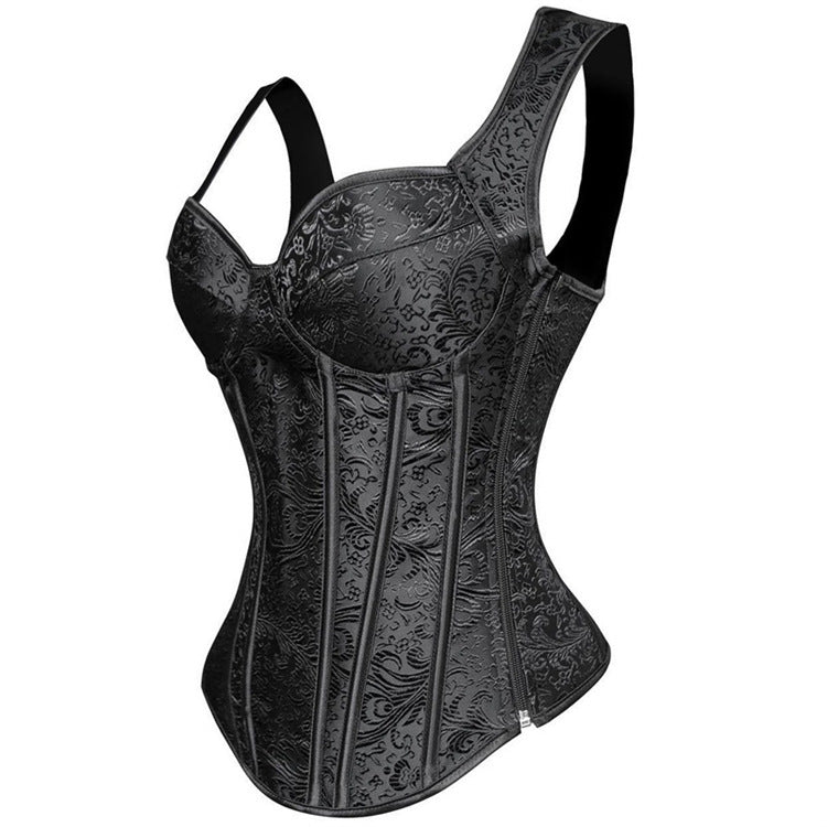 CURVE ESSENCE™Halter Neck Zipper Jacquard Pattern Ladies Shapewear