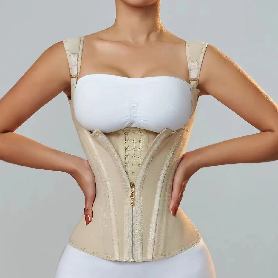 CURVE ESSENCE™Zipper Breasted Retro Shapewear Top