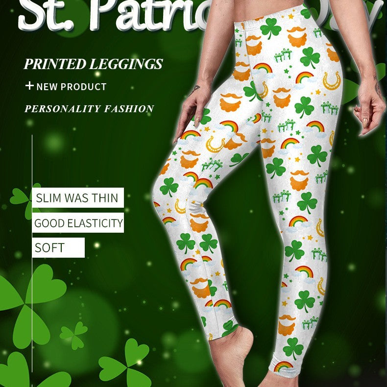 CURVE ESSENCE™Saint Patrick's Day Costume Digital Printed With Hip Lifting Fitness Pants