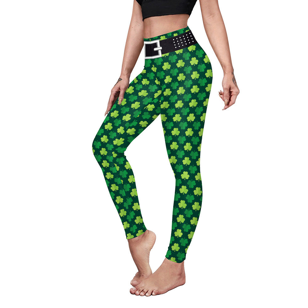 CURVE ESSENCE™Saint Patrick's Day Costume Digital Printed With Hip Lifting Fitness Pants