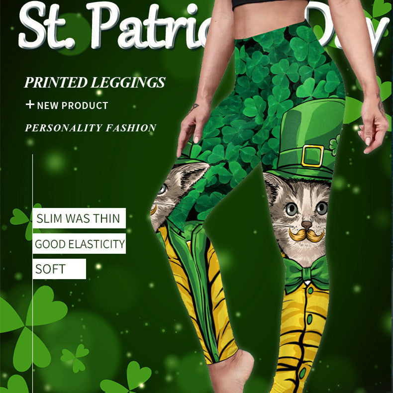 CURVE ESSENCE™Saint Patrick's Day Clothing Digital Printed Leggings