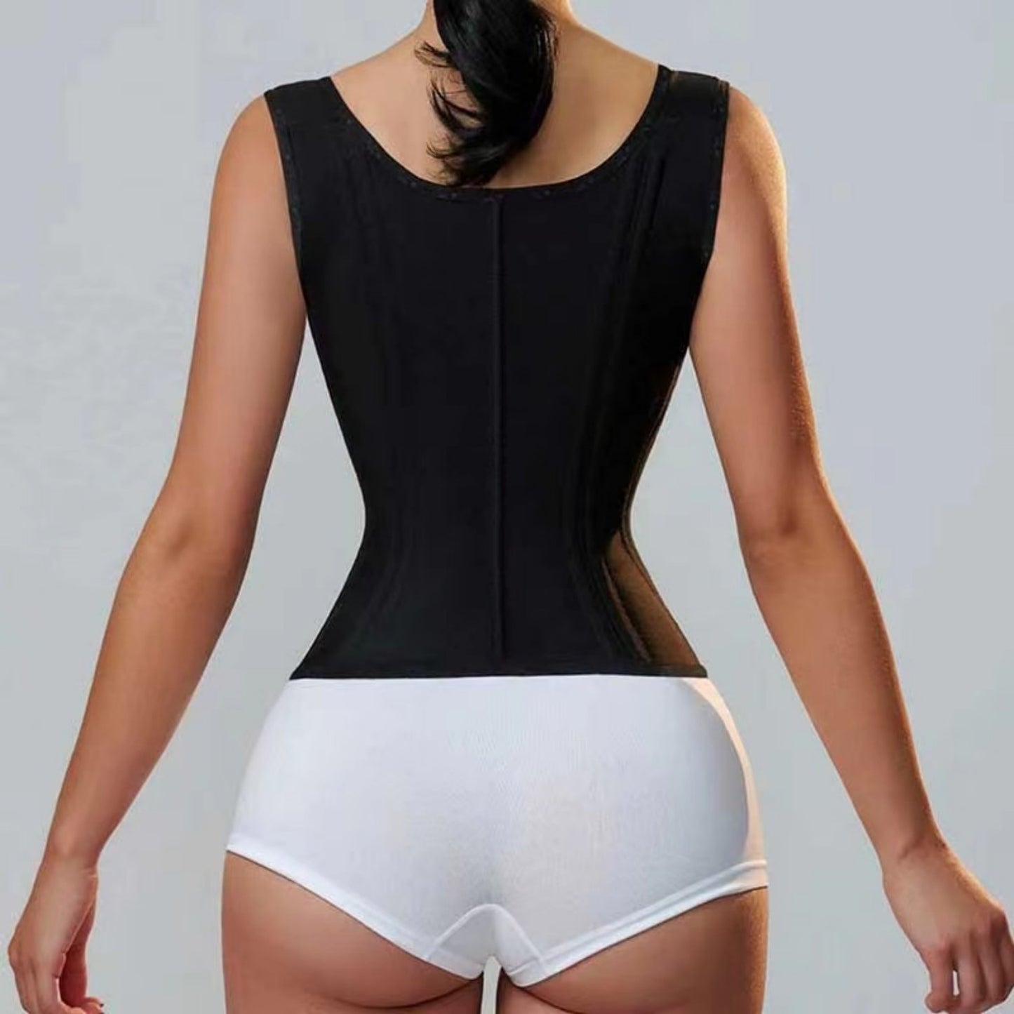 CURVE ESSENCE™Zipper Breasted Retro Shapewear Top