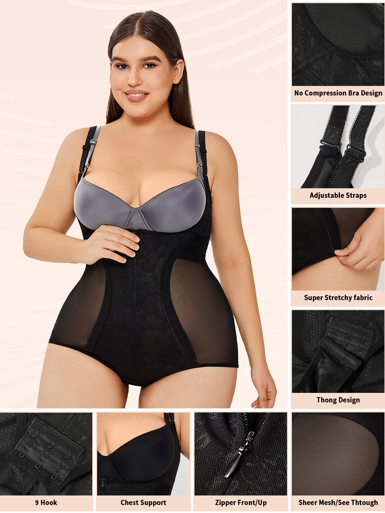 CURVE ESSENCE™Shapewear Bodysuit Tummy Control Slim Body Shaper