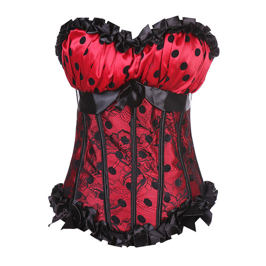 CURVE ESSENCE™Polka Dot Lace Waist Court Corset