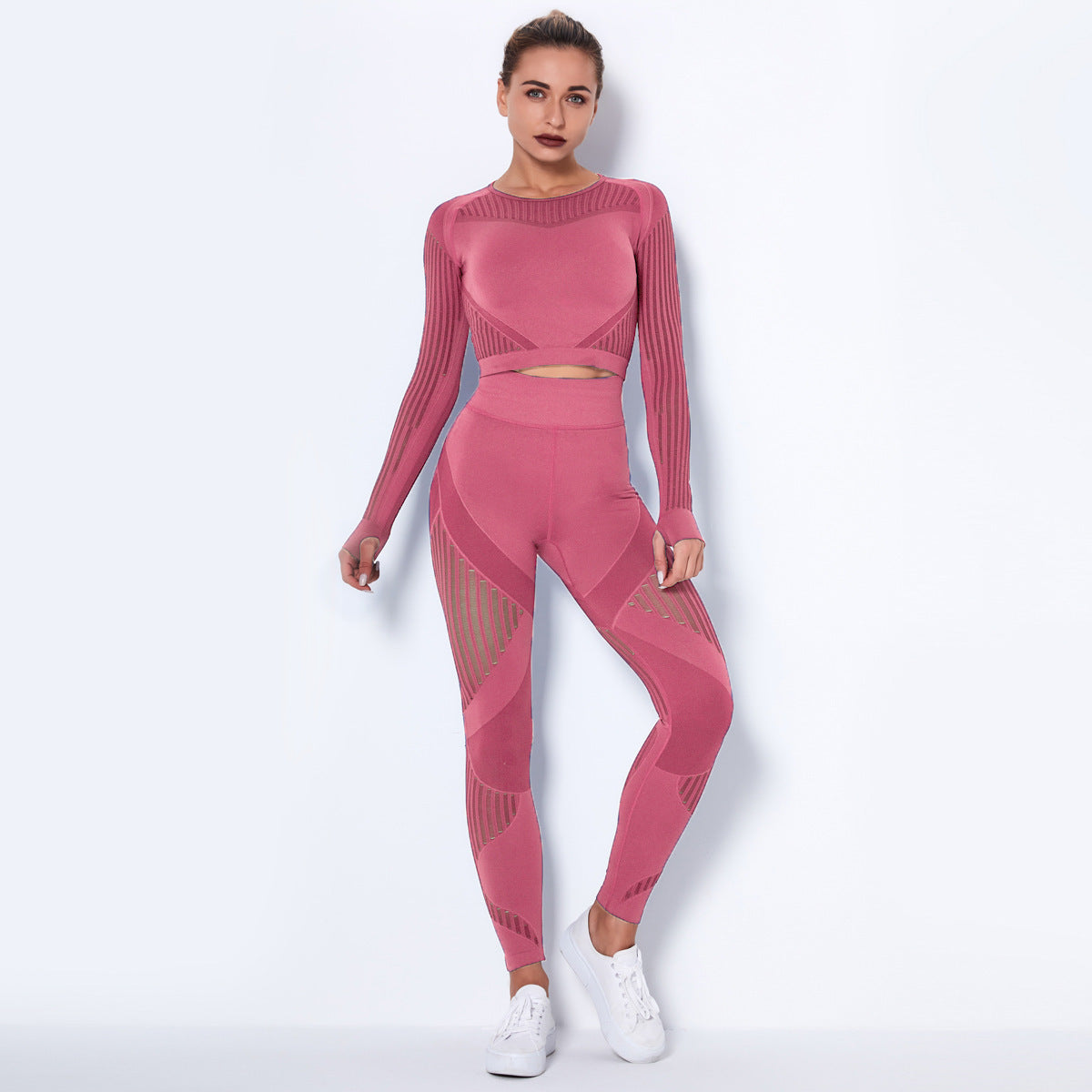 CURVE ESSENCE™Seamless Knitted Absorbent Yoga Long-Sleeved Suit Yoga Wearsuit