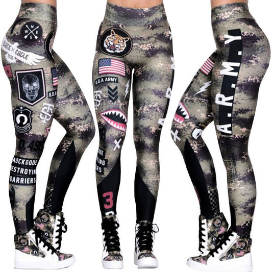 CURVE ESSENCE™Sport Pants Fitness Leggings Women Gym Army Sportswear