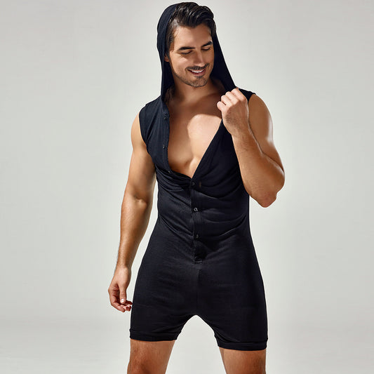 CURVE ESSENCE™One-piece Vest Fitness Clothes Men's Home Wear Personalized Jumpsuit