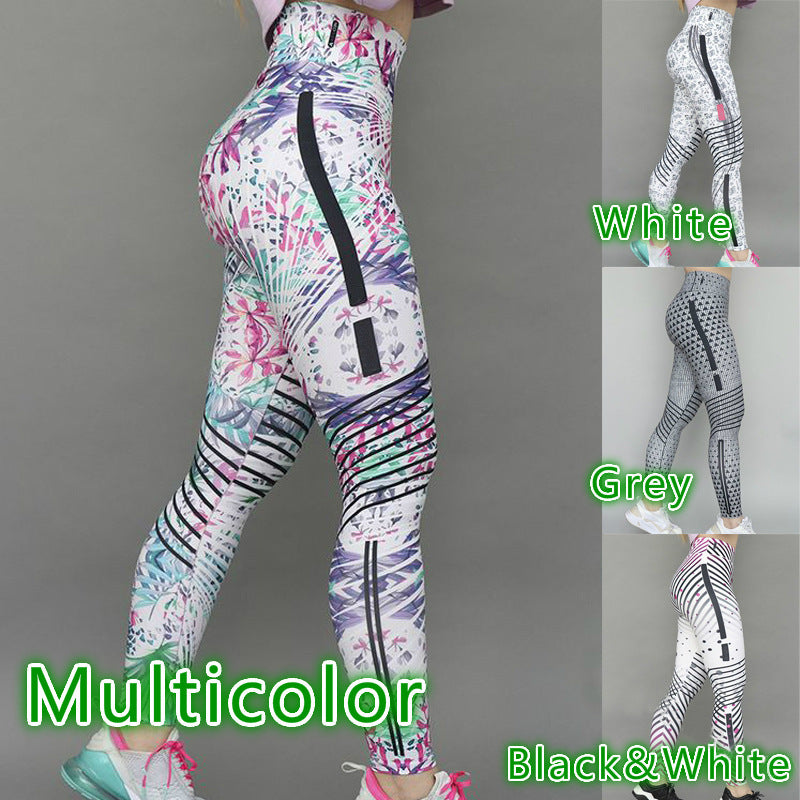 CURVE ESSENCE™Slim-fit Printed Trousers Yoga Pants