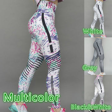 CURVE ESSENCE™Slim-fit Printed Trousers Yoga Pants