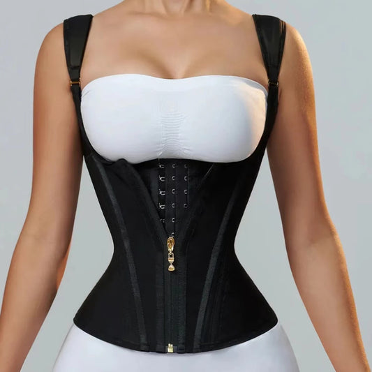 CURVE ESSENCE™Zipper Breasted Retro Shapewear Top